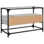 Mueble TV cristal y madera ingeniería gris Sonoma 80x35x51 cm by , TV Furniture - Ref: Foro24-846062, Price: 73,46 €, Discoun...