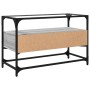 Mueble TV cristal y madera ingeniería gris Sonoma 80x35x51 cm de , Muebles TV - Ref: Foro24-846062, Precio: 74,54 €, Descuent...