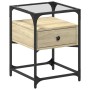 Mesita de noche madera de ingeniería roble Sonoma 40x40x55 cm by , Nightstands - Ref: Foro24-846076, Price: 54,87 €, Discount: %