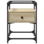 Mesita de noche madera de ingeniería roble Sonoma 40x40x55 cm by , Nightstands - Ref: Foro24-846076, Price: 54,87 €, Discount: %