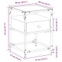 Nachttisch aus Sonoma-Eiche, 40x40x55 cm, aus Holzwerkstoff. von , Nachttische - Ref: Foro24-846076, Preis: 54,87 €, Rabatt: %