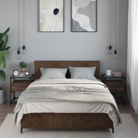 Mesitas noche 2 uds madera ingeniería marrón roble 40x40x55 cm by , Nightstands - Ref: Foro24-846083, Price: 86,16 €, Discoun...