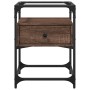 Zwei Nachttische aus braunem Eichenfurnierholz, 40x40x55 cm. von , Nachttische - Ref: Foro24-846083, Preis: 86,16 €, Rabatt: %
