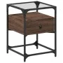 Mesitas noche 2 uds madera ingeniería marrón roble 40x40x55 cm by , Nightstands - Ref: Foro24-846083, Price: 85,00 €, Discoun...