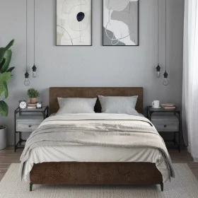 Mesita de noche 2 uds madera ingeniería gris Sonoma 40x40x55 cm by , Nightstands - Ref: Foro24-846081, Price: 85,00 €, Discou...