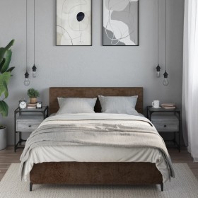 Mesita de noche 2 uds madera ingeniería gris Sonoma 40x40x55 cm de , Mesitas de noche - Ref: Foro24-846081, Precio: 86,16 €, ...