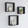 Cube wall shelves 3 units black MDF by vidaXL, Shelves and shelves - Ref: Foro24-323950, Price: 33,81 €, Discount: %