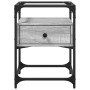 Mesita de noche 2 uds madera ingeniería gris Sonoma 40x40x55 cm by , Nightstands - Ref: Foro24-846081, Price: 86,16 €, Discou...