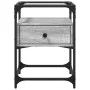 Nachttisch 2 Stück aus grauem Sonoma-Ingenieurholz 40x40x55 cm von , Nachttische - Ref: Foro24-846081, Preis: 85,00 €, Rabatt: %