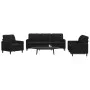 Juego de sofás con cojines 3 piezas terciopelo negro by , Sofas - Ref: Foro24-3278356, Price: 642,98 €, Discount: %