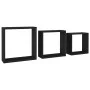 Cube wall shelves 3 units black MDF by vidaXL, Shelves and shelves - Ref: Foro24-323950, Price: 33,81 €, Discount: %