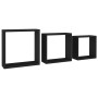 Würfelwandregale 3 Einheiten aus schwarzem MDF von vidaXL, Regale und Regale - Ref: Foro24-323950, Preis: 34,33 €, Rabatt: %