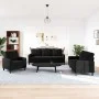 Juego de sofás con cojines 3 piezas terciopelo negro by , Sofas - Ref: Foro24-3278356, Price: 642,98 €, Discount: %