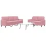 Juego de sofás con cojines 2 piezas terciopelo rosa by , Sofas - Ref: Foro24-3278394, Price: 552,80 €, Discount: %
