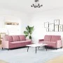 Juego de sofás con cojines 2 piezas terciopelo rosa by , Sofas - Ref: Foro24-3278394, Price: 552,80 €, Discount: %