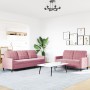 Juego de sofás con cojines 2 piezas terciopelo rosa by , Sofas - Ref: Foro24-3278394, Price: 563,76 €, Discount: %