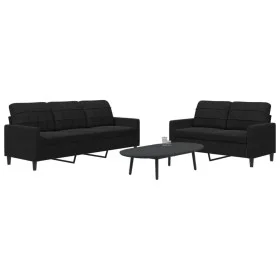 Zweiteiliges Sofaset mit schwarzen Samtkissen. von , Sofas - Ref: Foro24-3278396, Preis: 467,27 €, Rabatt: %