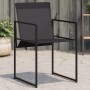 Sillas de jardín con cojines 4 unidades acero y textilene negro by , Garden chairs - Ref: Foro24-4008593, Price: 119,16 €, Di...