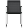 Sillas de jardín con cojines 4 unidades acero y textilene negro by , Garden chairs - Ref: Foro24-4008593, Price: 119,16 €, Di...