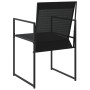 Sillas de jardín con cojines 4 unidades acero y textilene negro by , Garden chairs - Ref: Foro24-4008593, Price: 119,16 €, Di...