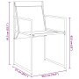Sillas de jardín con cojines 4 unidades acero y textilene negro by , Garden chairs - Ref: Foro24-4008593, Price: 119,16 €, Di...
