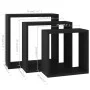 Cube wall shelves 3 units black MDF by vidaXL, Shelves and shelves - Ref: Foro24-323950, Price: 33,81 €, Discount: %