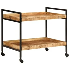 Massiver Küchenwagen aus grobem Mangoholz 80x55x70 cm von , Küchen- und Speisewagen - Ref: Foro24-358510, Preis: 120,78 €, Ra...