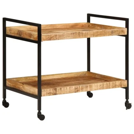Carrito de cocina madera maciza de mango rugosa 80x55x70 cm de , Carros de cocina y comedor - Ref: Foro24-358510, Precio: 120...