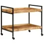 Carrito de cocina madera maciza de mango rugosa 80x55x70 cm de , Carros de cocina y comedor - Ref: Foro24-358510, Precio: 120...