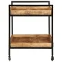Carrito de cocina madera maciza de mango rugosa 80x55x70 cm de , Carros de cocina y comedor - Ref: Foro24-358510, Precio: 120...
