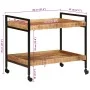 Carrito de cocina madera maciza de mango rugosa 80x55x70 cm de , Carros de cocina y comedor - Ref: Foro24-358510, Precio: 120...