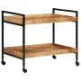 Carrito de cocina madera maciza de mango rugosa 80x55x70 cm de , Carros de cocina y comedor - Ref: Foro24-358510, Precio: 120...