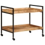 Massiver Küchenwagen aus grobem Mangoholz 80x55x70 cm von , Küchen- und Speisewagen - Ref: Foro24-358510, Preis: 122,54 €, Ra...
