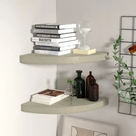 323926 Floating Corner Shelves 2 pcs Oak 35x35x3.8 cm MDF by vidaXL, Shelves and shelves - Ref: Foro24-323926, Price: 39,13 €...