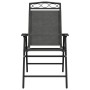Sillas de jardín plegables 4 uds acero y textileno gris melange by , Garden chairs - Ref: Foro24-3157293, Price: 162,27 €, Di...