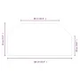 Glass plate for hexagonal fireplace 100x50 cm by vidaXL, Glass - Ref: Foro24-324141, Price: 37,72 €, Discount: %