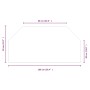 Placa de vidrio para chimenea hexagonal 100x50 cm de vidaXL, Cristal - Ref: Foro24-324141, Precio: 41,36 €, Descuento: %