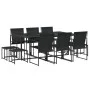 Juego de comedor de jardín 11 piezas textileno negro de , Conjuntos de jardín - Ref: Foro24-3295129, Precio: 428,73 €, Descue...