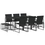 Juego de comedor de jardín 11 piezas textileno negro by , Garden sets - Ref: Foro24-3295129, Price: 434,68 €, Discount: %