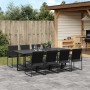 Gartenspeiseset, 9-teilig, in Schwarz aus Textilene von , Gartensets - Ref: Foro24-3295120, Preis: 450,47 €, Rabatt: %
