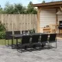 Juego de comedor para jardín 9 piezas textilene negro de , Conjuntos de jardín - Ref: Foro24-3295120, Precio: 444,70 €, Descu...