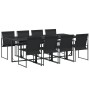 Gartenspeiseset, 9-teilig, in Schwarz aus Textilene von , Gartensets - Ref: Foro24-3295120, Preis: 450,47 €, Rabatt: %