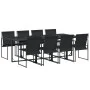 Juego de comedor para jardín 9 piezas textilene negro de , Conjuntos de jardín - Ref: Foro24-3295120, Precio: 444,70 €, Descu...