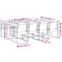Gartenspeiseset, 9-teilig, in Schwarz aus Textilene von , Gartensets - Ref: Foro24-3295120, Preis: 450,47 €, Rabatt: %
