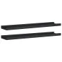Regal für Fotorahmen 2 Stück schwarz MDF 60x9x3 cm von vidaXL, Regale und Regale - Ref: Foro24-323932, Preis: 22,68 €, Rabatt: %