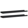 Shelf for photo frames 2 pcs black MDF 60x9x3 cm by vidaXL, Shelves and shelves - Ref: Foro24-323932, Price: 22,68 €, Discoun...