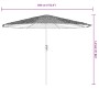 Sombrilla de jardín con poste de acero verde 388x388x248 cm by , Umbrellas - Ref: Foro24-4005115, Price: 128,20 €, Discount: %