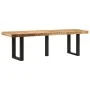 Banco de madera maciza de mango rugosa y acero 160 cm by , Benches for halls and storage - Ref: Foro24-4006413, Price: 173,47...
