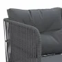 Gartensofa mit L-förmigen Kissen, aus schwarzem Stahl und Textilene. von , Outdoor-Sofas - Ref: Foro24-4008111, Preis: 300,42...