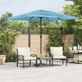 Gartenschirm mit blauem Stahlmast 248x248x248 cm von , Sonnenschirme - Ref: Foro24-4005090, Preis: 98,75 €, Rabatt: %